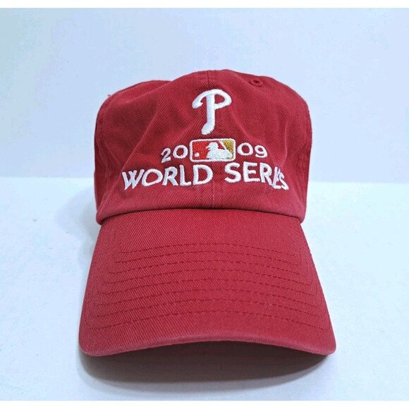 Philadelphia Phillies 2009 World Series Hat Red 47 Twins Strapback Adjustable - Picture 1 of 6